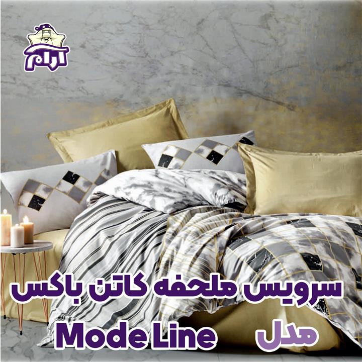 سرویس ملحفه کاتن باکس مدل Mode Line یکنفره 3 تکه ۴۳۲۵